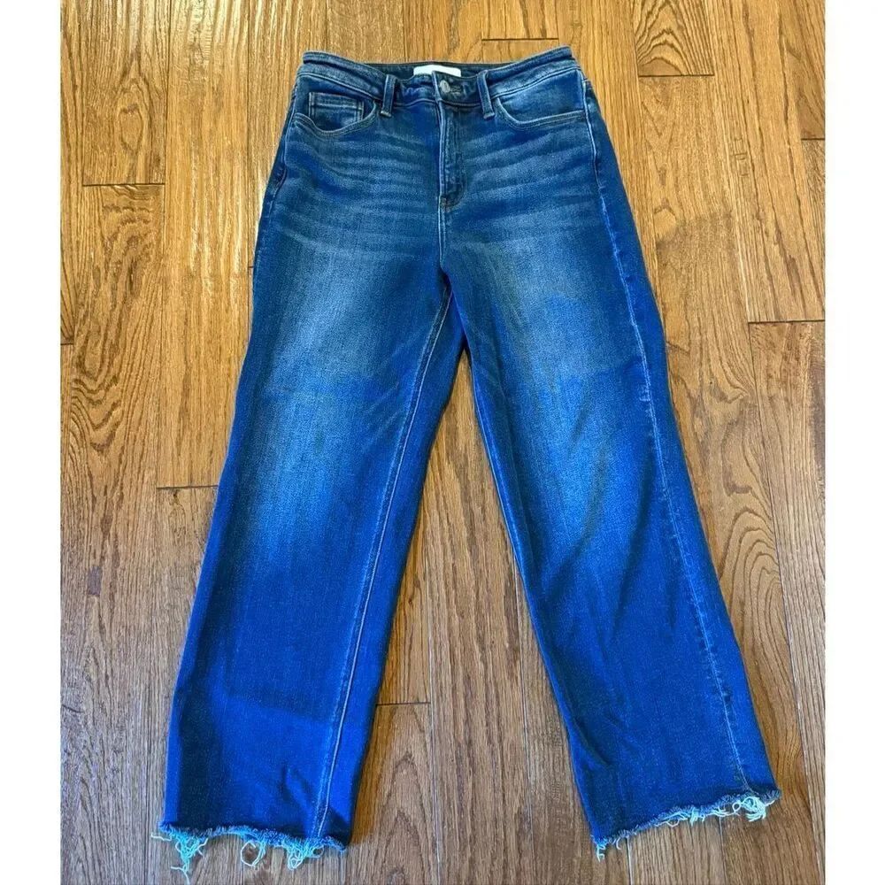 Vervet denim love so true high rise raw hem wide leg jeans 29/8 - Picture 3 of 9
